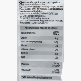 Arahide în coajă roșie coapte și sărate 150g