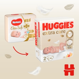 Scutece Extra Care mărimea 2, 3-6kg, 24 buc 