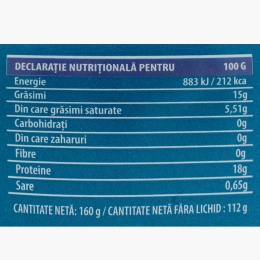 Ton mărunțit în ulei de floarea soarelui 160g
