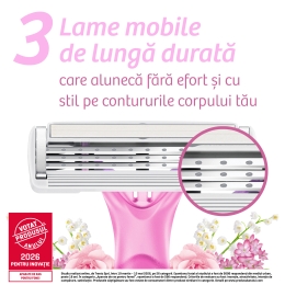 Aparat de ras pentru femei Soleil Escape Summer Blossom, 3 lame, 3 buc