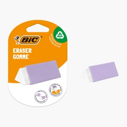 Radieră triunghiulară cu manșon din plastic, diverse culori