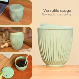 Cană retro cu capac Celeste Green 250ml