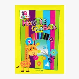 Hârtie glasată A4, 130g/mp, 10 culori, 10 coli