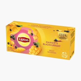 Ceai fructe cu aromă de mango și coacăze 20 plicuri