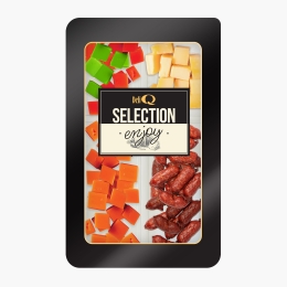 Selecție mix cu brânzeturi și mini salam 200g