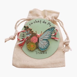 Mărțișor broșă Fluture, din metal