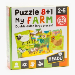 8+1 Primul meu puzzle-Ferma 2+ ani