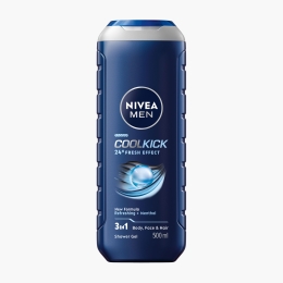 Gel de duș bărbați Cool Kick 3în1, pentru corp, față și păr 0.5l