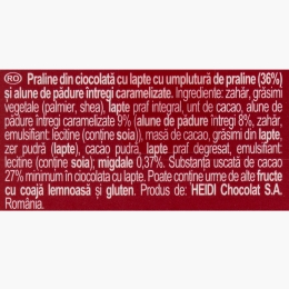 Praline din ciocolată lapte cu alune de pădure caramelizate 70g