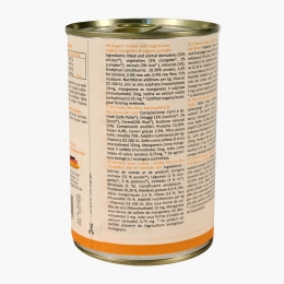 Hrană eco umedă pentru câini, 400g, cu pui, orez și dovleac 