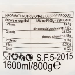 Tort înghețată vanilie și pastă biscoto 800g