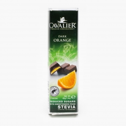 Baton stevia ciocolată neagră și portocale 40g