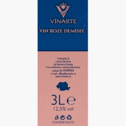 Vin rose demisec, 12.5%, bag in box 3l