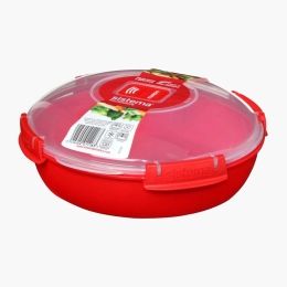 Bol din plastic cu capac pentru microunde 1.29l