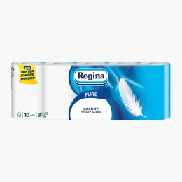 Hârtie igienică Pure, 3 straturi, 10 role