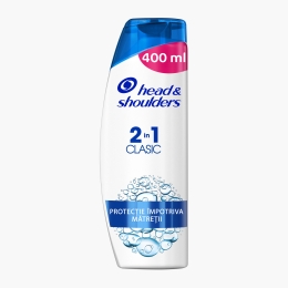 Șampon anti-mătreață Classic Clean 2 în 1 pentru păr normal 400ml