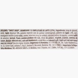 Dropsuri cu umplutură de lapte Sweet Drop 1kg