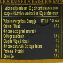Ton Yellowfin steak în ulei 170g 