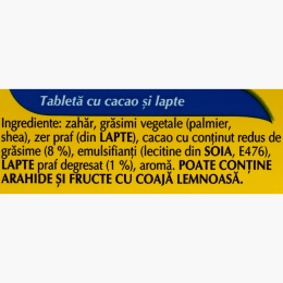 Ciocolată cu lapte 80g