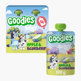 Piure de măr și afine Bluey, +3 ani, 4x100g