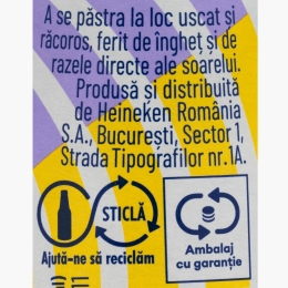 Bere cu gust de lămâie și zmeură cu 0% alc. sticlă 0.33l