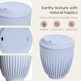 Cană retro cu capac Azur Grey 250ml