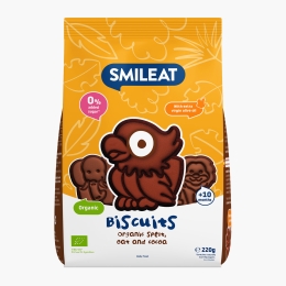 Biscuiți eco în formă de animăluțe, din grâu spelta și cacao, +10 luni, 220g