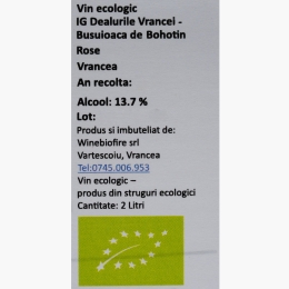 Vin rose dulce eco Busuioacă de Bohotin, 13.7%, bag-in-box, 2l