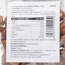 Alune de pădure crude ecologice 100g