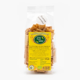 Biscuiți ecologici integrali cu semințe de floarea-soarelui 200g
