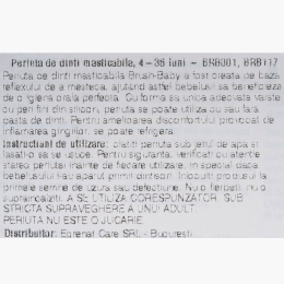 Periuță de dinți masticabilă, 10-36 luni, 2 buc