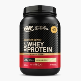 Proteine din zer, pudră proteică ON 100% Whey Gold Standard, aromă vanilie, 780g