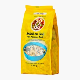 Musli cu goji, fără adaos de zahăr, 500gr