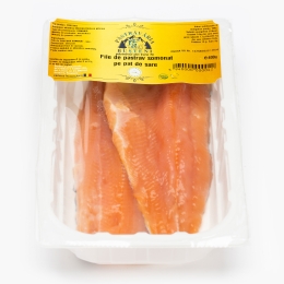 File de păstrăv somonat pe pat de sare 400g