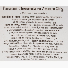 Fursecuri cheesecake cu zmeură - produs fabricat manual 200g