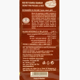 Ulei de floarea soarelui presat la rece 1l
