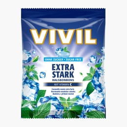 Bomboane fără zahăr cu mentă și vitamina C Extra Stark, 60g