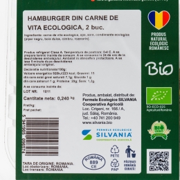 Hamburgeri din carne de vită eco 240g