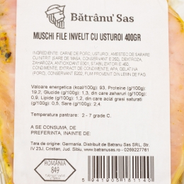 Mușchi file învelit cu usturoi 400g
