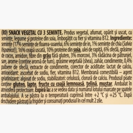 Cârnați sticks vegetali cu 3 semințe 90g