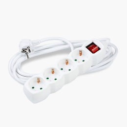 Prelungitor 4 prize 1.5m + întrerupător 5W