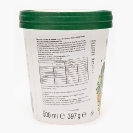 Înghețată cu aromă de migdale cu sos de caramel sărat și bucăți de nuci Macadamia caramelizate 397g