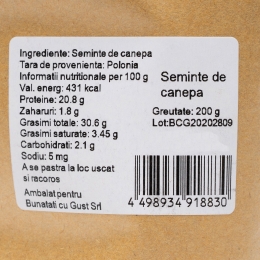 Semințe de cânepă 200g