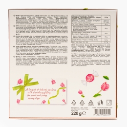 Praline din ciocolată albă cu căpșune 220g