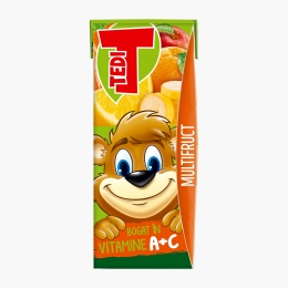 Suc de morcovi, mere, portocale, banane şi lămâi 0.2l