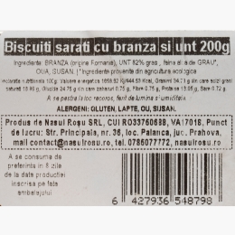 Biscuiți sărați cu brânză și unt 200g