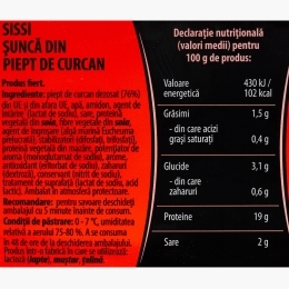 Șuncă din piept de curcan feliată 170g