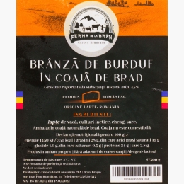 Brânză de burduf în coajă de brad 300g