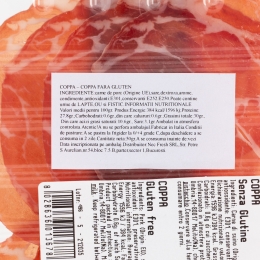 Coppa feliată fără gluten 50g