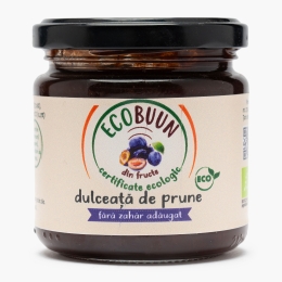 Dulceață de prune, fără zahăr adăugat, eco 220g 